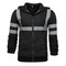 Men’s Full Zip Reflective Fleece Long Sleeve Hoodie for Workwear